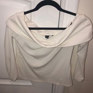 White off the shoulder top